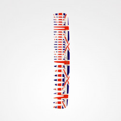 ZZPEI44487 DOUBLE WIDE-TEETH COMB UNION JACK LINE N.2