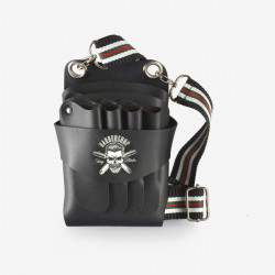 ZZUTI44444 BARBER'S CARTRIDGE BELT BLACK HIPSTER MAN SKULL