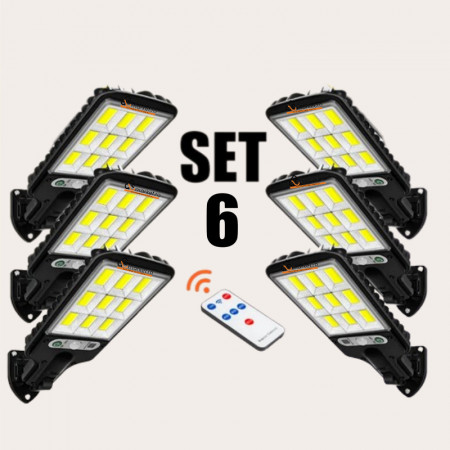 Set 6 x Lampi Solare de Perete 50w cu Senzor de Miscare