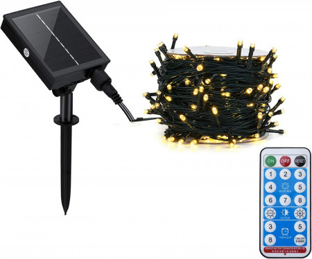 INSTALATIE CU PANOU SOLAR 300 LED 33M
