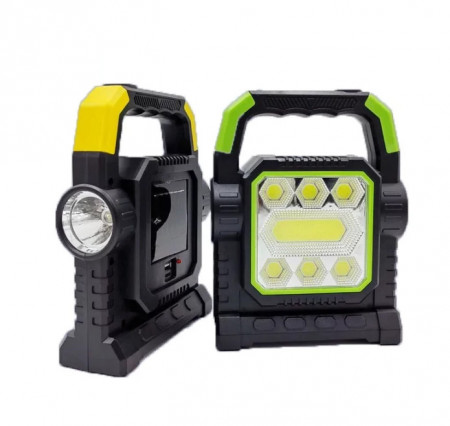 Lanterna cu incarcare solara, multifunctionala, 2 becuri HC-7078-B
