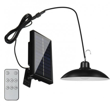 LAMPA SOLARA CU ABAJUR ȘI TELECOMANDA