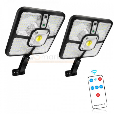 PACHET 2 LAMPI SOLARA ILUMINARE 220 LED 50W