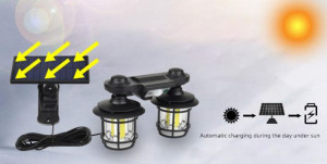 LAMPA SOLARA DECORATIVA 192 LED SMD CU TELECOMANDA JD-2216A