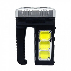 LANTERNĂ DE MÂNĂ REÎNCĂRCABILĂ CU PANOU SOLAR ȘI ÎNCĂRCARE USB (2 LED + 3 LED COB) 7702-B-1