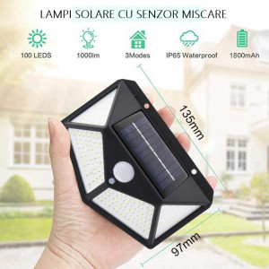 SET - 4 LAMPI SOLARE 100 LED-URI