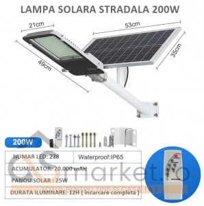 LAMPA SOLARA 200W 478 LED