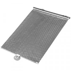 Parasolar auto cu ventuze retractabil gri 58 cm x 125 cm