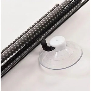 SET 2X Parasolar auto cu ventuze retractabil negru 68 cm x 125 cm