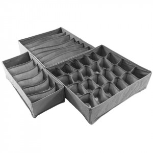 Set 3 organizatoare inteligente pentru lenjerie intima, sosete, cravate, curele