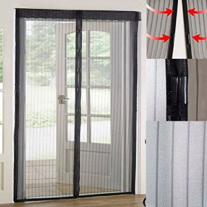 1+1 GRATIS PERDEA PLASA ANTI-INSECTE CU MAGNET