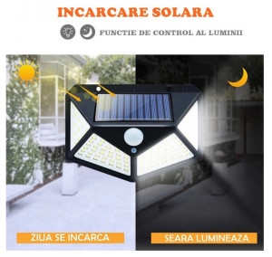 SET 10 LAMPI SOLARE 100 LED - 3 MOD ILUMINARE
