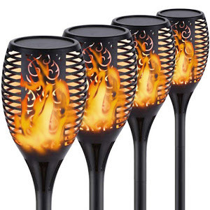 SET 4 LAMPI SOLARE TIP TORTA FLACARA 61CM