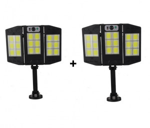 SET 2 LAMPI SOLARE TIP STRADAL 60W LED CU TELECOMANDA
