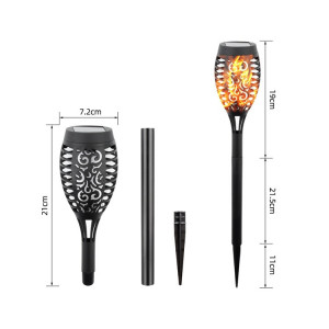 SET 4 LAMPI SOLARE TIP TORTA FLACARA 50CM