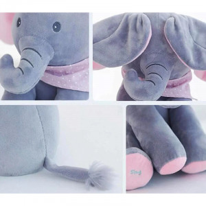 Elefant Interactiv din plus- Vorbeste, Canta si Flutura Urechile