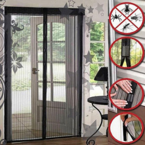 1+1 GRATIS PERDEA PLASA ANTI-INSECTE CU MAGNET