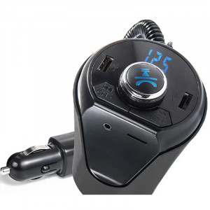 Modulator FM BX6 BX7 FM functie Bluetooth cu 2 porturi USB Slot TF CARD AUX Negru