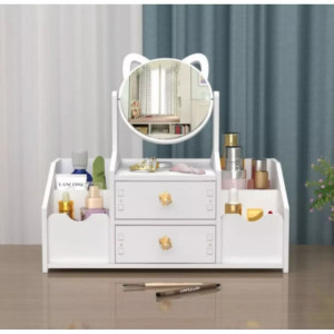 Organizator de bijuterii si cosmetice cu oglinda