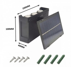 SET 2 LAMPI SOLARE DECORATIVE DE PERETE CU 4 LED