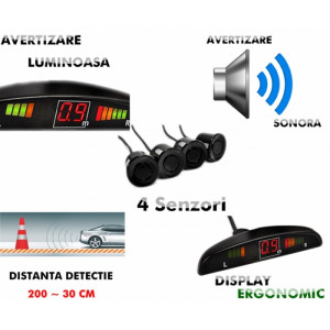 SET 4 SENZORI DE PARCARE + AFISAJ