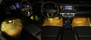 KIT ILUMINARE AMBIENTALA LED INTERIOR MASINA, Multicolor RGB cu Telecomanda