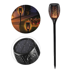 SET 4 LAMPI SOLARE TIP TORTA FLACARA 50CM