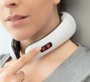 Aparat de masaj electromagnetic pentru cervicala,gat si spate, 6 tipuri de masaj