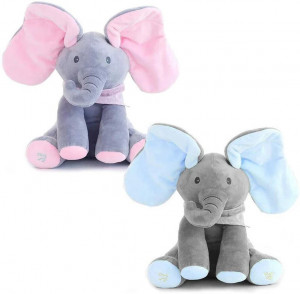 Elefant Interactiv din plus- Vorbeste, Canta si Flutura Urechile