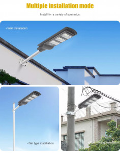 Pachet 2 x Lampa stradala cu picior metalic 90w