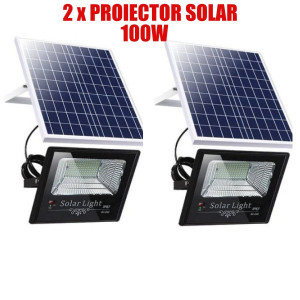 PACHET 2 X PROIECTOR SOLAR 100W