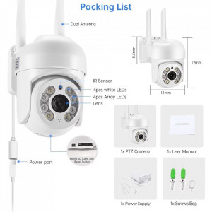 2 CAMERE SUPRAVEGHERE WIFI PROMO 5MP + CARD 16 GB CADOU - LAH-A15