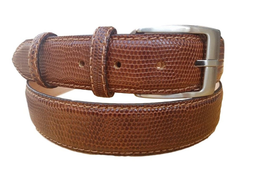 CINTURA UOMO 4 CM IN PITONE ORIONE BELTS ARTIGIANALE MADE IN ITALY