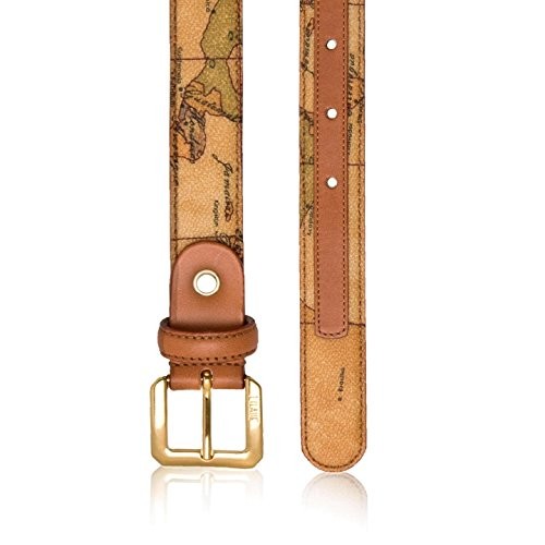Cintura Alviero Martin Prima Classe – Colore Geo Nero, Art. CA2756426 – Alta 3.5cm, Lunga 95cm – Eleganza E Made In Italy