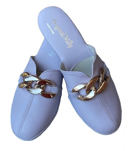 PANTOFOLA DONNA MILLY IN PELLE ARTIGIANALE MADE IN ITALY