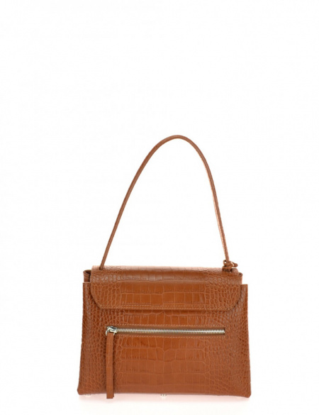 BORSA DONNA A SPALLA IN PELLE STAMPA COCCODRILLO MONTINI FABIANA SMALL MADE IN ITALY