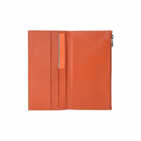 DUDU Portafoglio Uomo Grande Verticale Bifold in Vera Pelle con Cerniera  Zip esterna Porta Carte e