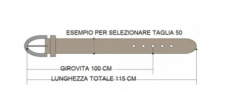 CINTURA UOMO 4 CM IN CUOIO ABRASIVATO CON BORCHIE ORIONE BELTS