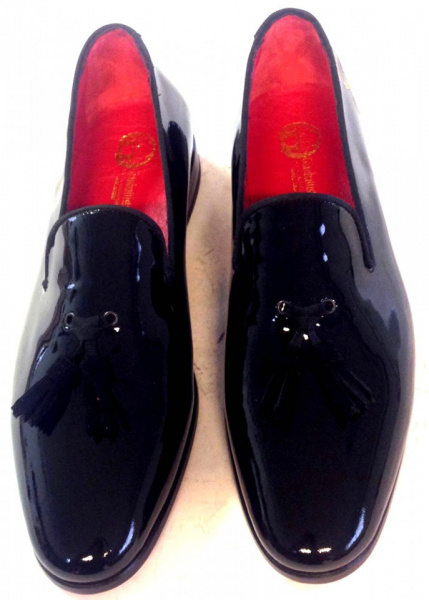 ESCLUSIVE PANTOFOLE LUSSO IN VERNICE PERSONALIZZABILI GAROFALO GIANBATTISTA ARTIGIANALI MADE IN ITALY