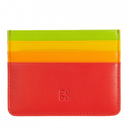 Porta carte di credito colorato in pelle Nappa 6 tasche DUDU