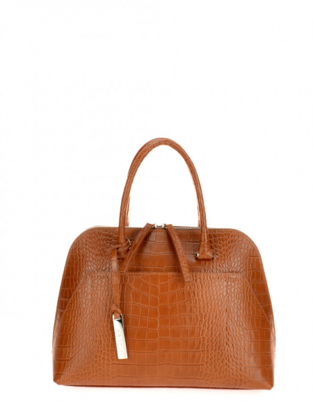 BORSA DONNA A MANO IN PELLE STAMPA COCCODRILLO MONTINI FANNY SMALL MADE IN ITALY