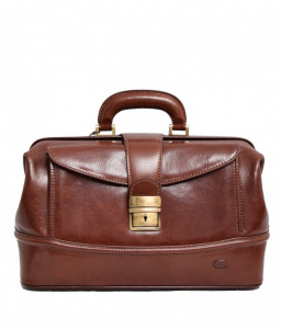 BORSA MEDICO IN PELLE DI BERARDINO CON TASCA