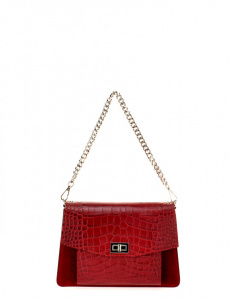 BORSA DONNA A SPALLA IN PELLE STAMPA COCCODRILLO MONTINI GRETA MADE IN ITALY