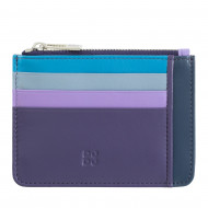 Bustina porta carte di credito in vera pelle colorata portafogli con zip DUDU