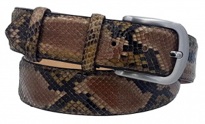 CINTURA UOMO 4 CM IN PITONE ORIONE BELTS ARTIGIANALE MADE IN ITALY