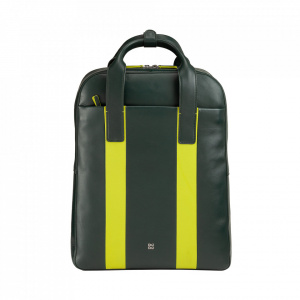 DUDU Zaino Uomo Pelle Vera, Zaino Porta PC fino a 16”, Porta Tablet, Zaino da Viaggio da Lavoro Business Elegante Colorato con Attacco per Trolley
