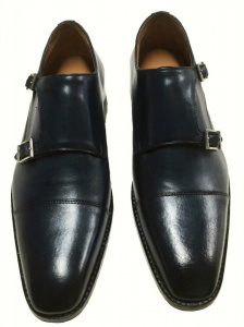 ESCLUSIVE SCARPE LUSSO UOMO STRINGATE IN PELLE CON FIBBIE GAROFALO GIANBATTISTA ARTIGIANALI MADE IN ITALY