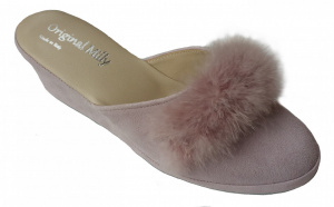 PANTOFOLA DONNA MILLY IN CAMOSCIO ARTIGIANALE MADE IN ITALY
