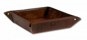 SVUOTATASCHE IN PELLE DI BERARDINO 20x20 CM ARTIGIANALE MADE IN ITALY