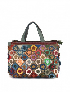 BORSA A MANO MULTICOLOR IN PELLE MISSTAR FANTASIA FIORI